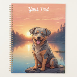 Chien de bétail australien par lac