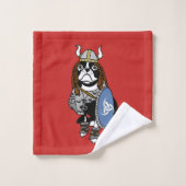 Chien de Boston Terrier de guerrier des norses (Gant de toilette)