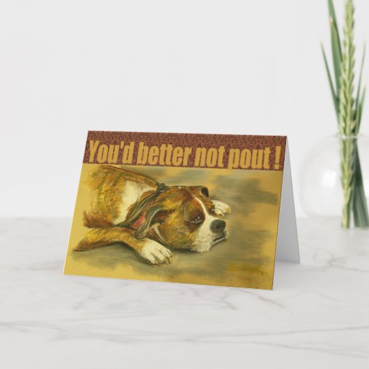 Chien de boxe Mieux vaut ne pas sortir carte de No (Devant)