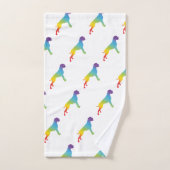 chien de boxeur arc-en-ciel fier (Serviette à main)