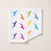 chien de boxeur arc-en-ciel fier (Gant de toilette)