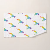 chien de boxeur arc-en-ciel fier (Serviette à main)