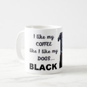Chien de café noir - tasse de Labrador (Devant gauche)