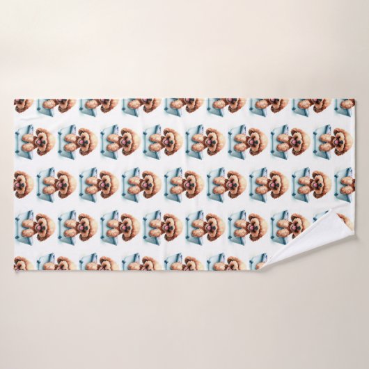 Chien de caniche (Serviette de bain)