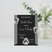 chien de caniche élégant Bridal Shower Invitation (Debout devant)