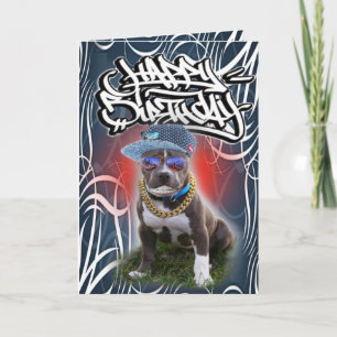 Chien de carte d'anniversaire