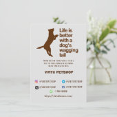 chien de carte de remerciements (Debout devant)