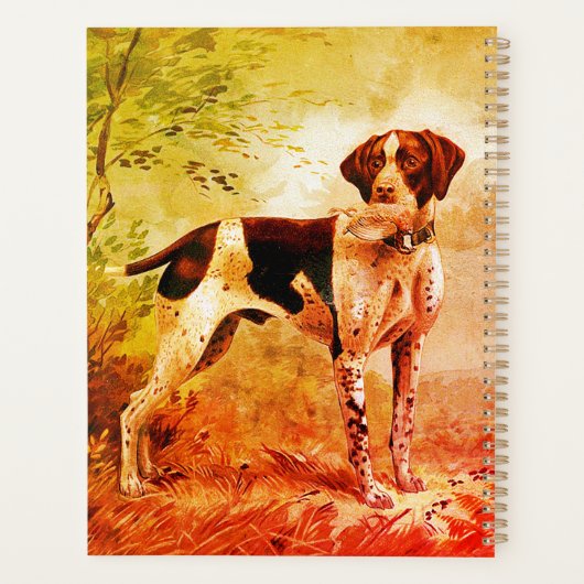 Chien de chasse avec oiseau dans la bouche (Dos)