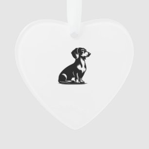 Chien de Chasse Classique Dessin de Dachshund Vint