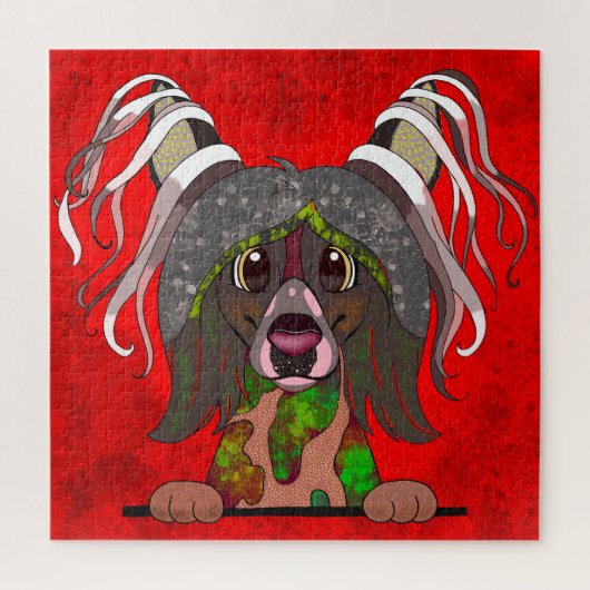 Chien de Chine arrêté face laid Jigsaw Puzzle (Vertical)