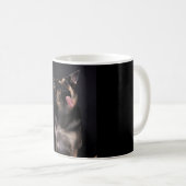 Chien de chiot berger allemand drôle Mug (Devant droit)