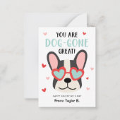 Chien de classe Valentine's Day Cartes pour enfant (Devant)