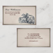 chien de compagnie carte de visite (Devant / Derrière)