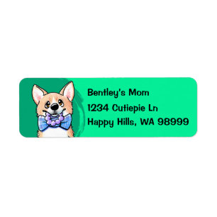 Chien de Corgi Étiquettes de adresse