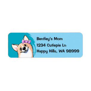 Chien de Corgi Étiquettes de adresse