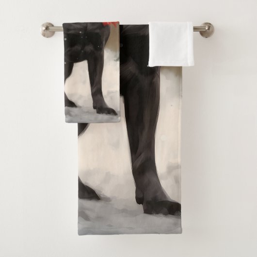 Chien de Corso en canne à neige Noël (En situation)