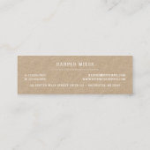 Chien de danse rustique kraft logo mini carte de v (Dos)