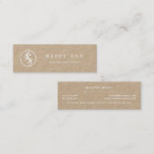 Chien de danse rustique kraft logo mini carte de v (Devant / Derrière)