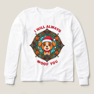 Chien de dessin animé avec un chapeau de Père Noël