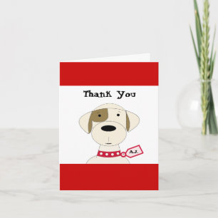 Chien de dessin animé cool Merci