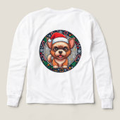 Chien de dessin animé de Noël festif (Motif verso)