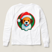 Chien de dessin animé de Noël festif (Motif verso)