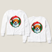 Chien de dessin animé de Noël festif (Motif Recto et Verso)
