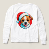 Chien de dessin animé de Noël festif (Motif verso)