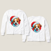 Chien de dessin animé de Noël festif (Motif Recto et Verso)