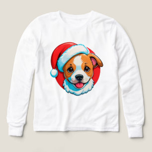 Chien de dessin animé de Noël festif