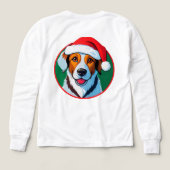 Chien de dessin animé de Noël festif (Motif verso)