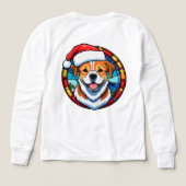 Chien de dessin animé de Noël festif (Motif verso)
