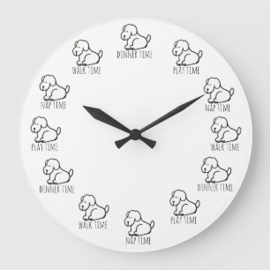 Chien de dessin animé drôle Horloge de dîner de pr