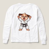 Chien de dessin animé joyeux en gi de karaté (Motif verso)