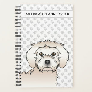 Chien de dessin animé Mini Goldendoodle crème & Te