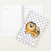 Chien de dessin animé Pomeranian sable orange & Te (Devant avec enveloppe)