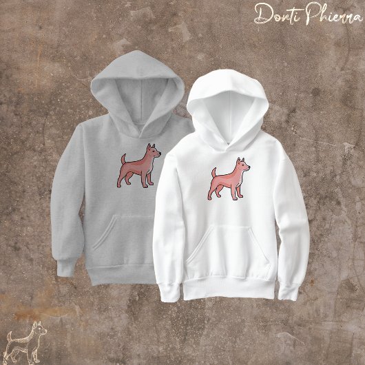 Chien de dessin animé rose