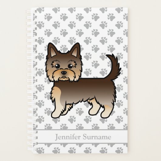 Chien de dessin animé Yorkshire Terrier au chocola (Devant)