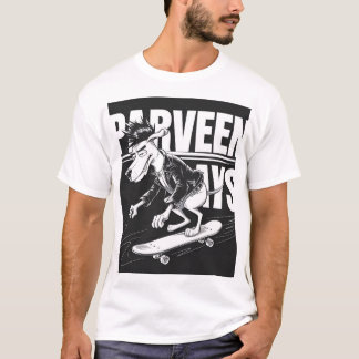 Chien de dessin cool sur un T-shirt de la carte