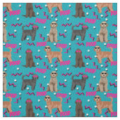 Chien de doodle doré en tissu Dood des années 80 d (Échantillon)