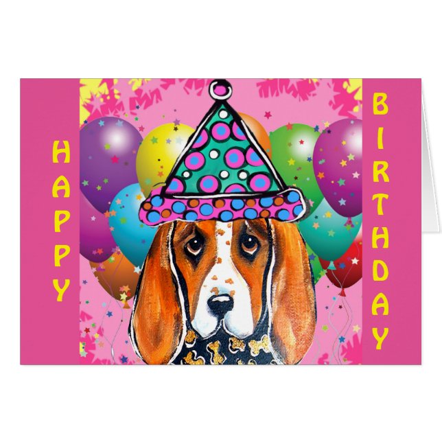 Chien de fête Basset Hound (Devant horizontal)