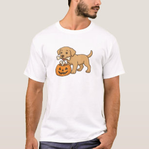 Chien de Halloween avec os et T-shirt classique Pa