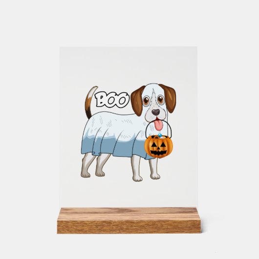 Chien de Halloween Beagle Fantôme (Recto)