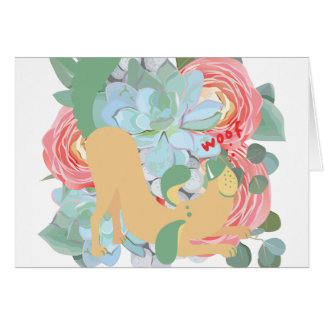 Chien de haut en bas avec des fleurs