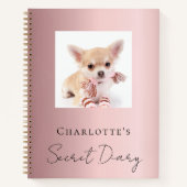 Chien de journal animal photo rose (Devant)