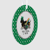 Chien de la Saint Patrick Dachshund (noir et bronz (devant)