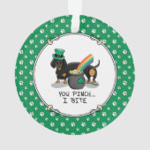 Chien de la Saint Patrick Dachshund (noir et bronz (dos)