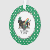 Chien de la Saint Patrick Dachshund (noir et bronz (devant)