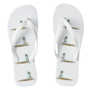 Chien De Labradoodle En Tongs Feuille