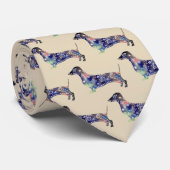 Chien de mandala, cravate de teckel (Roulé)